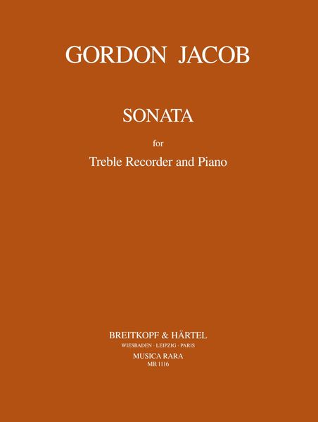 Sonata : For Recorder and Basso Continuo.