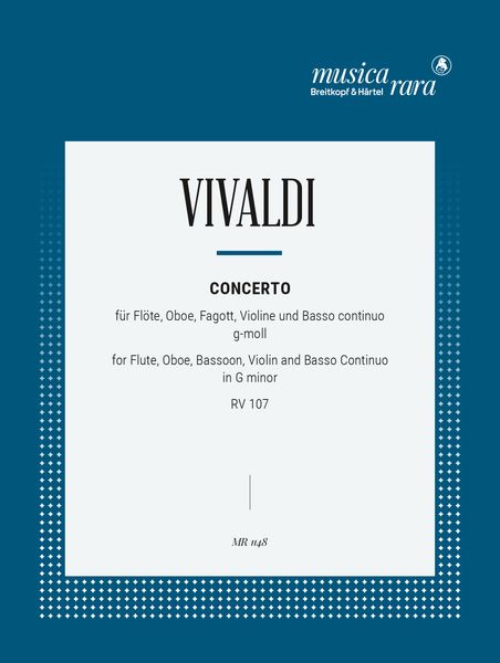 Konzert In G, RV 107 : For Flute, Oboe, Violin, Bassoon and Basso Continuo / Ed. Stanley Sadie.