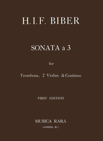 Sonata A 3 In C : For 2 Violins, Trombone and Basso Continuo / edited by Kurt Janetzky.