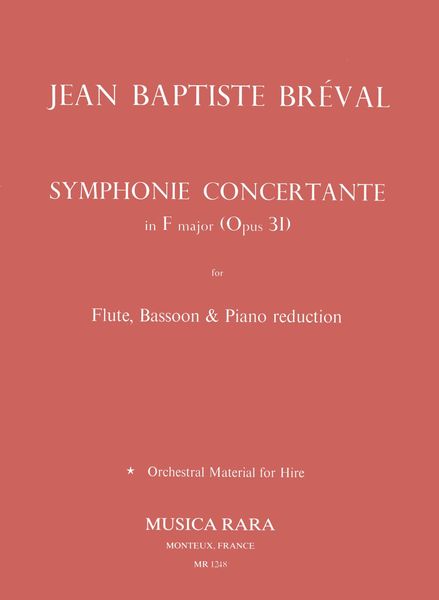 Symphonie Concertante In F Major Op. 31 : For Flute, Bassoon and Piano.