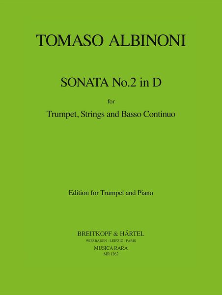 Sonata Nr. 2 In D : For Trumpet & Piano / edited by Michael Talbot.