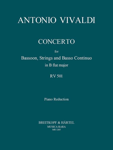 Concerto In B RV 501 : For Bassoon and Piano / edited by Robert P. Block and David Lasocki.