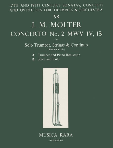 Concerto Nr. 2 In D : For Trumpet, Strings and Basso Continuo / edited by Michael Talbot.