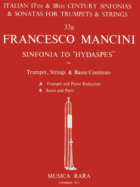 Sinfonia In D Major, From Hydaspes : For Trumpet and Piano / edited by Robert L. Minter.