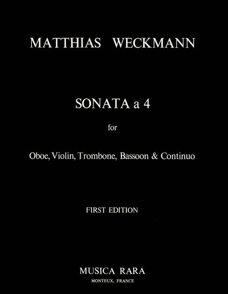 Sonata A 4 In D Minor : For Oboe, Violin, Bassoon, Trombone and Continuo / edited by Alan Lumsden.