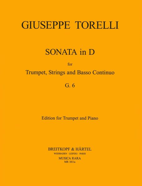 Sonata In D (G6) : For Trumpet and Piano.