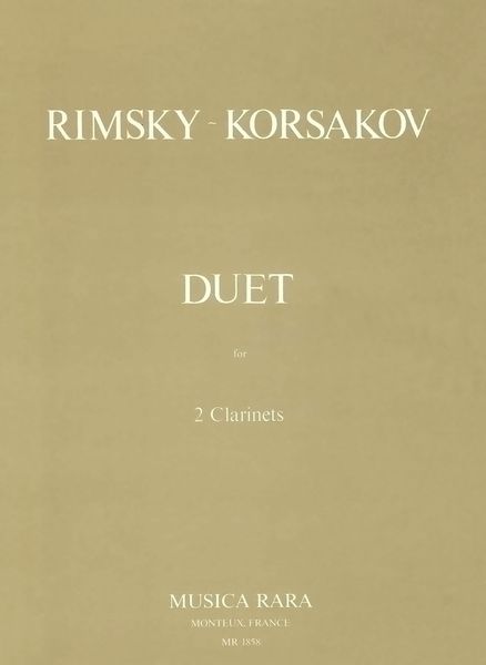 Duet : For 2 Clarinets / edited by G. Gnesin.