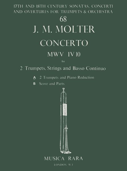 Concerto In D No. 4 : For 2 Trumpets and Piano / edited by Robert P. Block.