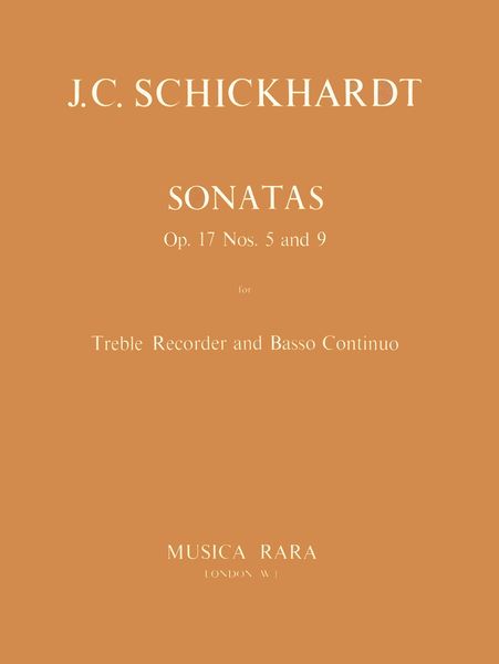 Sonatas, Op. 17 Nos. 5 and 6 : For Recorder and Basso Continuo / edited by Paul J. Everett.