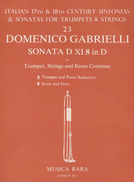 Sonata D. XI. 8 In D : For Trumpet and Piano / edited by Robert P. Block.