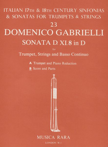 Sonata D. XI. 8 In D : For Trumpet, Strings and Continuo / edited by Robert P. Block.