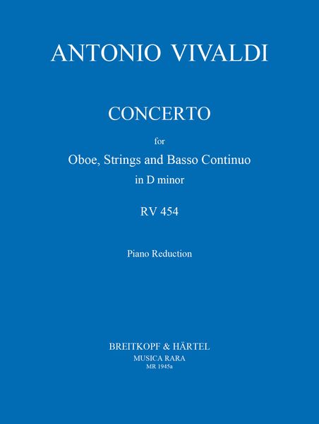 Concerto In D, RV 454 : For Oboe and Piano / edited by Robert P. Block.