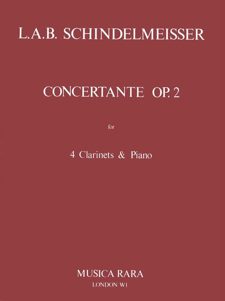 Concertante, Op. 2 : For 4 Clarinets and Piano / edited by Himie Voxman.