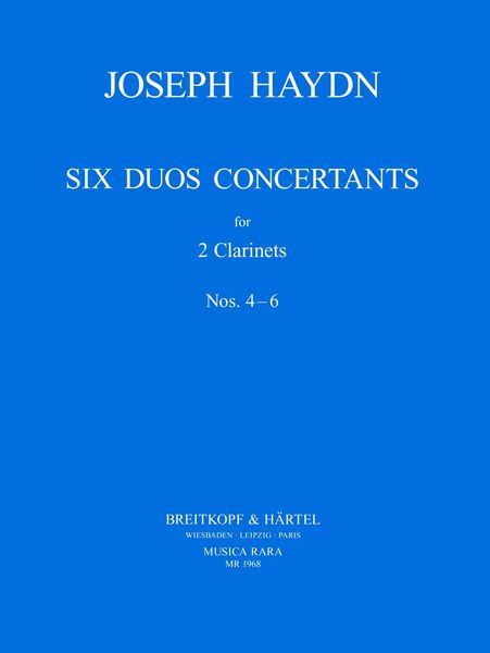 6 Duos Concertants : For Two Clarinets - Vol. 2 : Nos. 4-6 / edited by Himie Voxman.