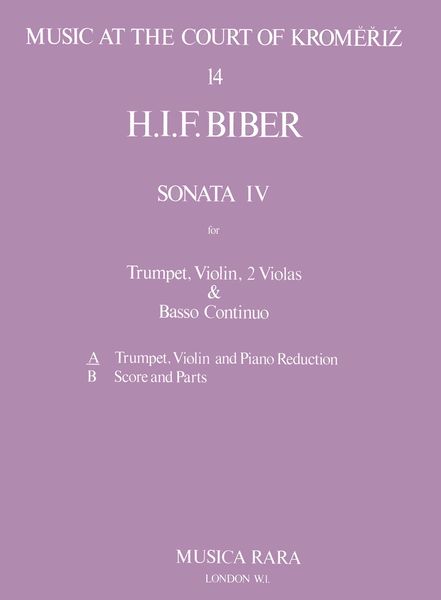 Sonata IV In C : For Trumpet, Violin and Piano / edited by John Madden.
