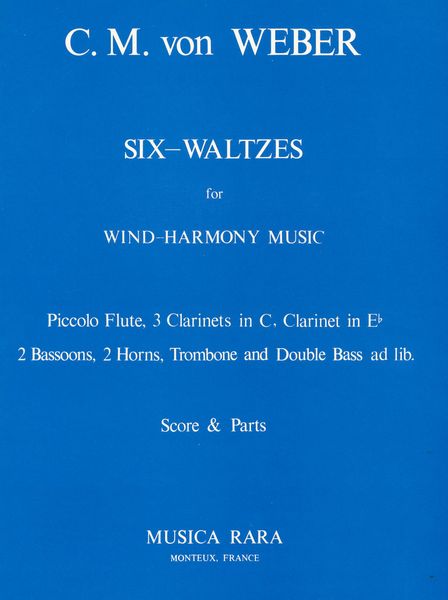 Six Waltzes : For 10 Woodwinds / edited by Hermann Dechant.