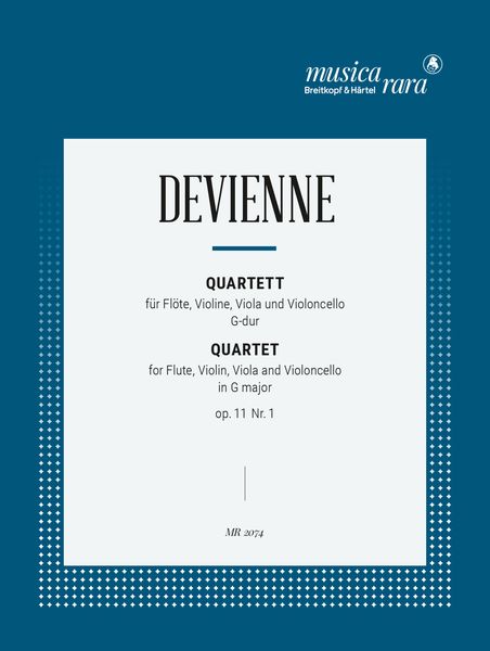 Quartet In G Major, Op. 11 No. 1 : For Flute, Violin, Viola and Violoncello / Ed. Kurt Janetzky.