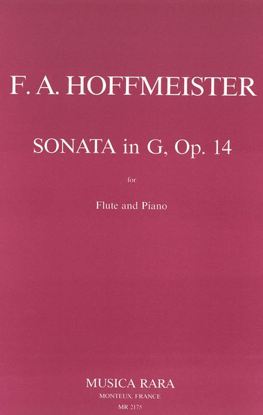 Sonate In G, Op. 14 : For Flute and Piano / edited by Alan Cox.