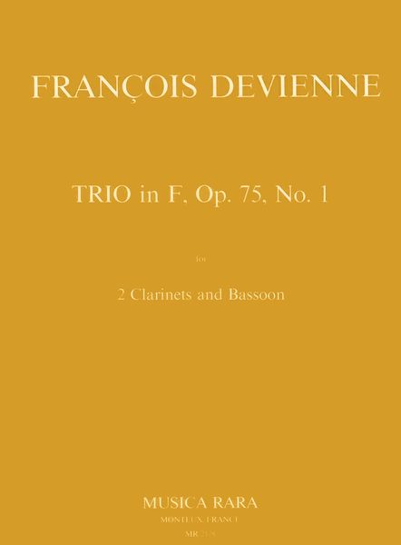 Trio In F, Op. 75 No. 1 : For 2 Clarinets and Bassoon / edited by Himie Voxman.