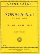 Sonata No. 1, Op. 75 : For Violin and Piano.