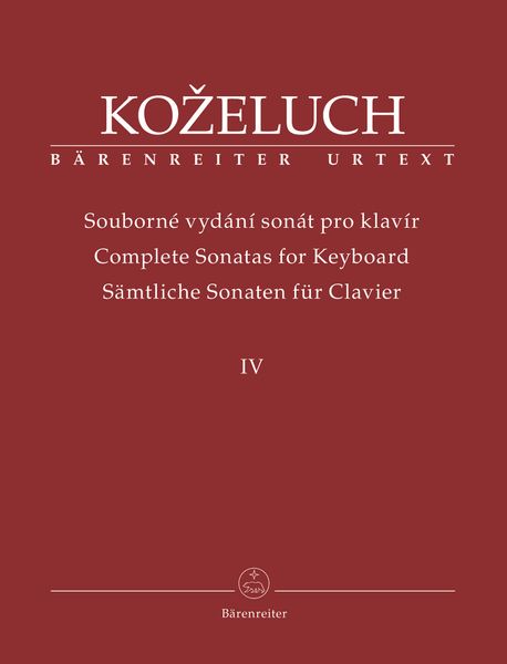Complete Sonatas For Keyboard, Vol. 4 / edited by Christopher Hogwood.