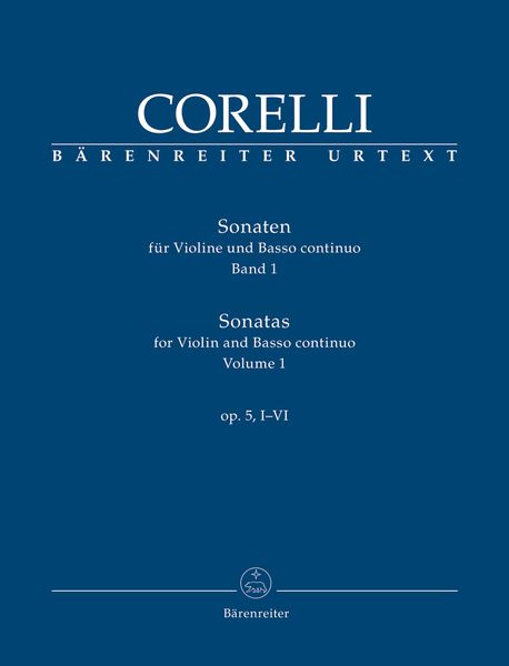 Sonaten : Für Violine und Basso Continuo - Band 1 : Op. 5, I-VI / Ed. Christopher Hogwood.