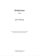 Undertow : For Concert Band (2008).