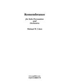 Remembrance : For Solo Percussion and Orchestra.