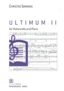 Ultimum II : For Violoncello and Piano (2008).