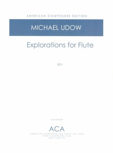 Explorations : For Flute (1977).