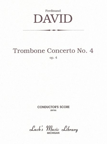 Concertino, Op. 4 : For Trombone and Orchestra.