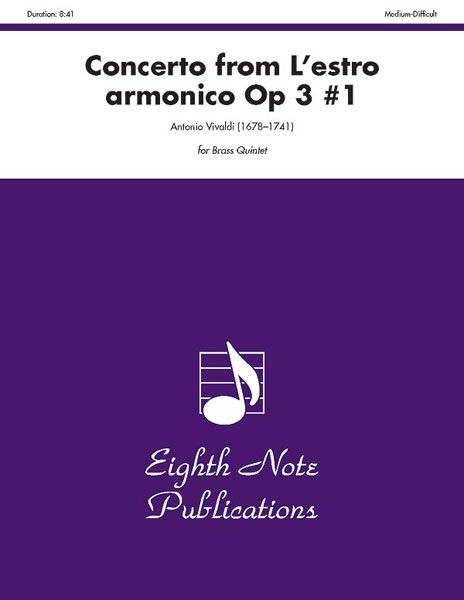 Concerto From l'Estro Armonico, Op. 3 No. 1 : For Brass Quintet / arr. David Marlatt.