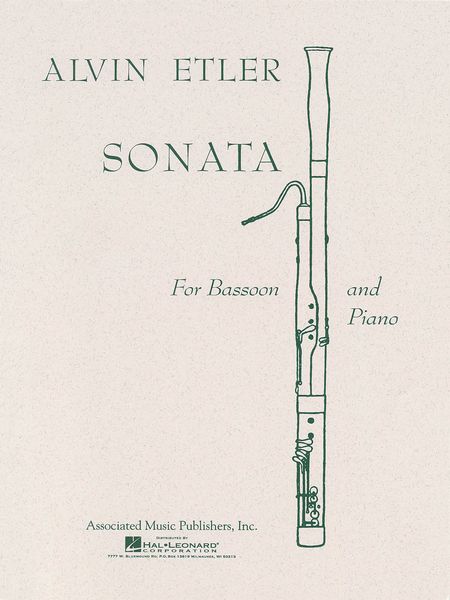 Sonata : For Bassoon and Piano.