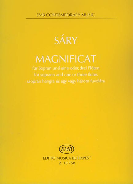 Magnificat : For Soprano and One Or Three Flutes.