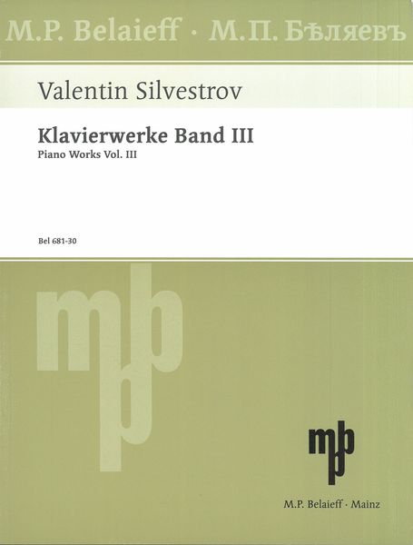 Klavierwerke, Band 3 (Works From 1996 To 2003).