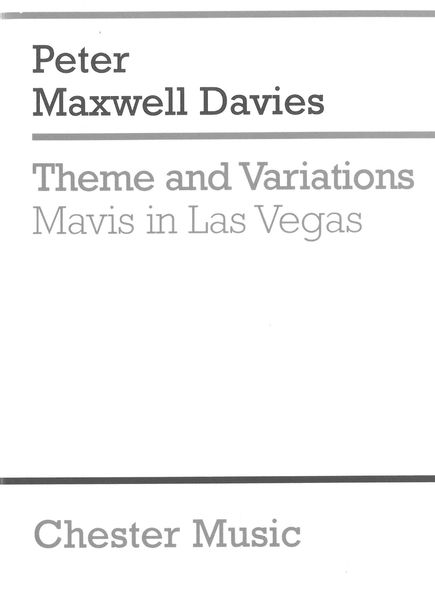 Theme and Variations - Mavis In Las Vegas : For Orchestra.