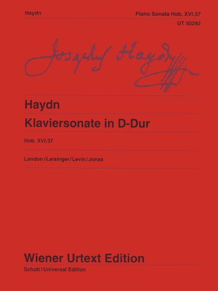 Klaviersonate In D-Dur, Hob. XVI:37 / edited by Christa Landon, Revised by Ulrich Leisinger.