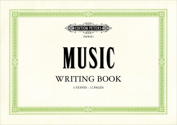 Music Writing Book : 6 Staves - 32 Pages.