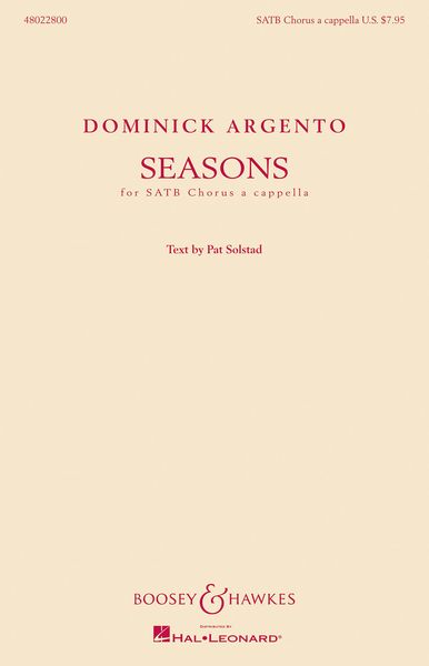 Seasons : For SATB Chorus A Cappella.