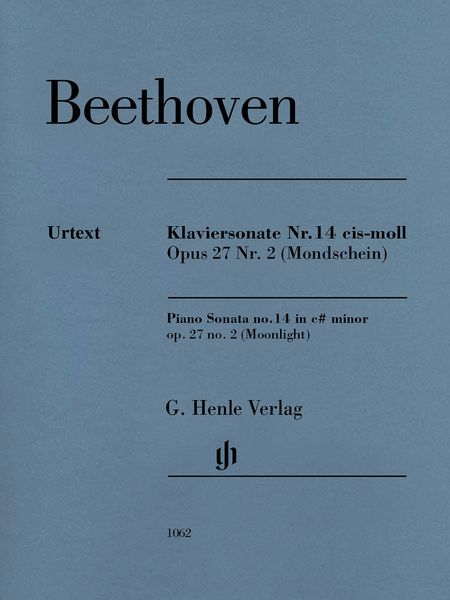 Klaviersonate Nr. 14 Cis-Moll, Op. 27 Nr. 2 (Mondschein) / Ed. Norbert Gertsch & Murray Perahia.