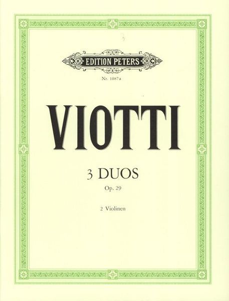 Duos Concertants, 3 Duets Op. 29 : Pour Deux Violons.