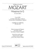 Hosanna In G, K. 223 : For SATB and Strings.