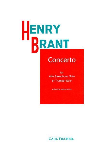 Concerto : For Alto Saxophone Solo Or Trumpet Solo With Nine Instruments.