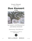 Duo Konzert (1965) : Für Sopan- und Altosaxophone und Klienes Orchester - Piano reduction.