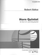 Horn Quintet : For Horn In F and String Quartet.