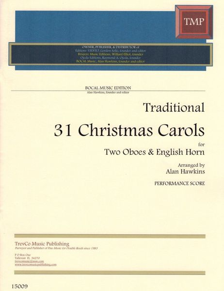 31 Christmas Carols : For 2 Oboes and English Horn.