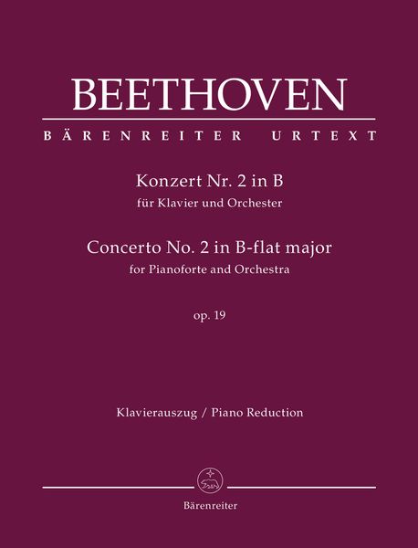 Konzert Nr. 2 In B, Op. 19 : Für Klavier und Orchester - Piano reduction / Ed. Jonathan Del Mar.