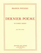 Dernier Poème De Robert Desnos : Pour Chant et Piano.