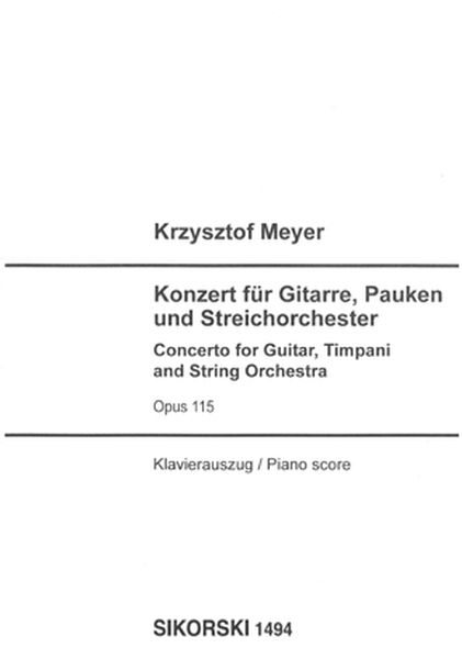 Konzert, Op. 115 : Für Gitarre, Pauken und Streichorchester (2011) - reduction For Guitar and Piano.