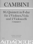 86. Quintett In F-Dur : Für 2 Violinen, Viola und 2 Violoncelli / edited by Yvonne Morgan.